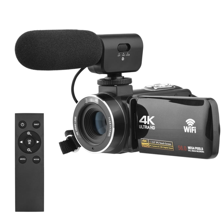 4K Digital Video Camera 3 Inch IPS Touch Screen 56MP 18X Digital Zoom WiFi Camcorder, Standard, Set 1, Set 2, Set 3 4K Digital Video Camera 3 Inch IPS Touch Screen 56MP 18X Digital Zoom WiFi Camcorder, Standard, Set 1, Set 2, Set 3